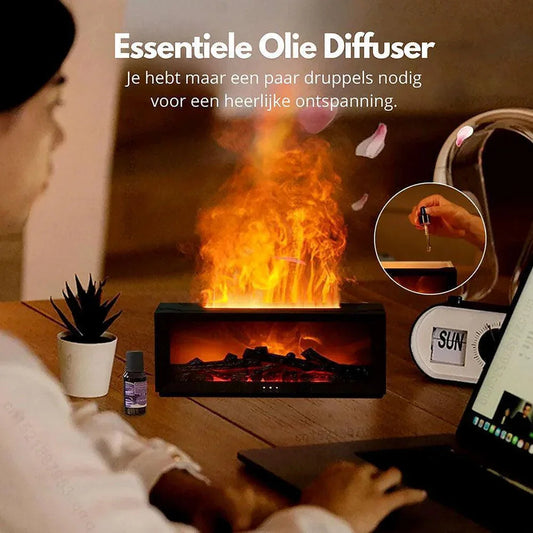 HaardVlam Luxe™ | Diffuser met vlamprojectie en aromatherapie