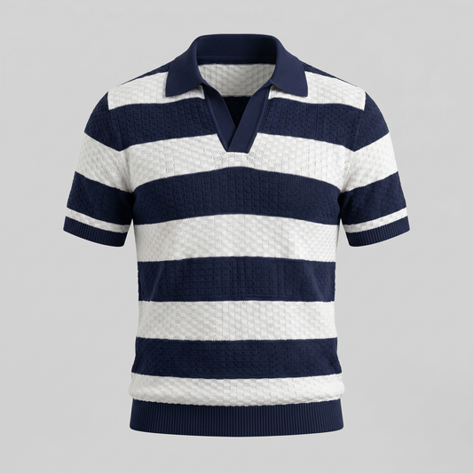 Polo Lange Mouwen Heren Smart Casual Gestreept