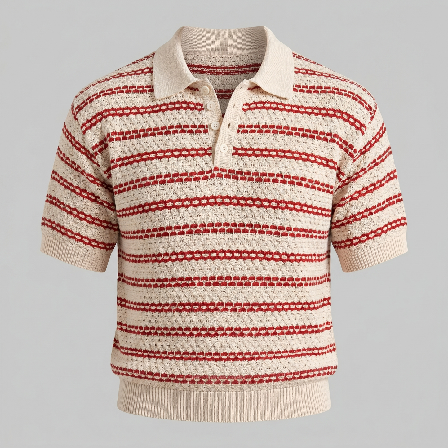 Polo Shirt Heren Gestreept Tailored Fit Casual