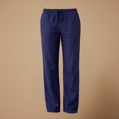 Herenbroek met Elastische Taille en Rechte Pasvorm
