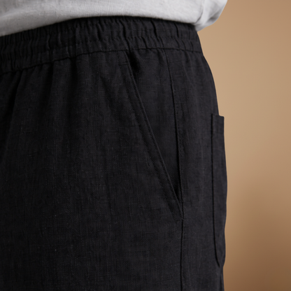 Herenbroek met Elastische Taille en Rechte Pasvorm