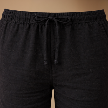 Herenbroek met Elastische Taille en Rechte Pasvorm
