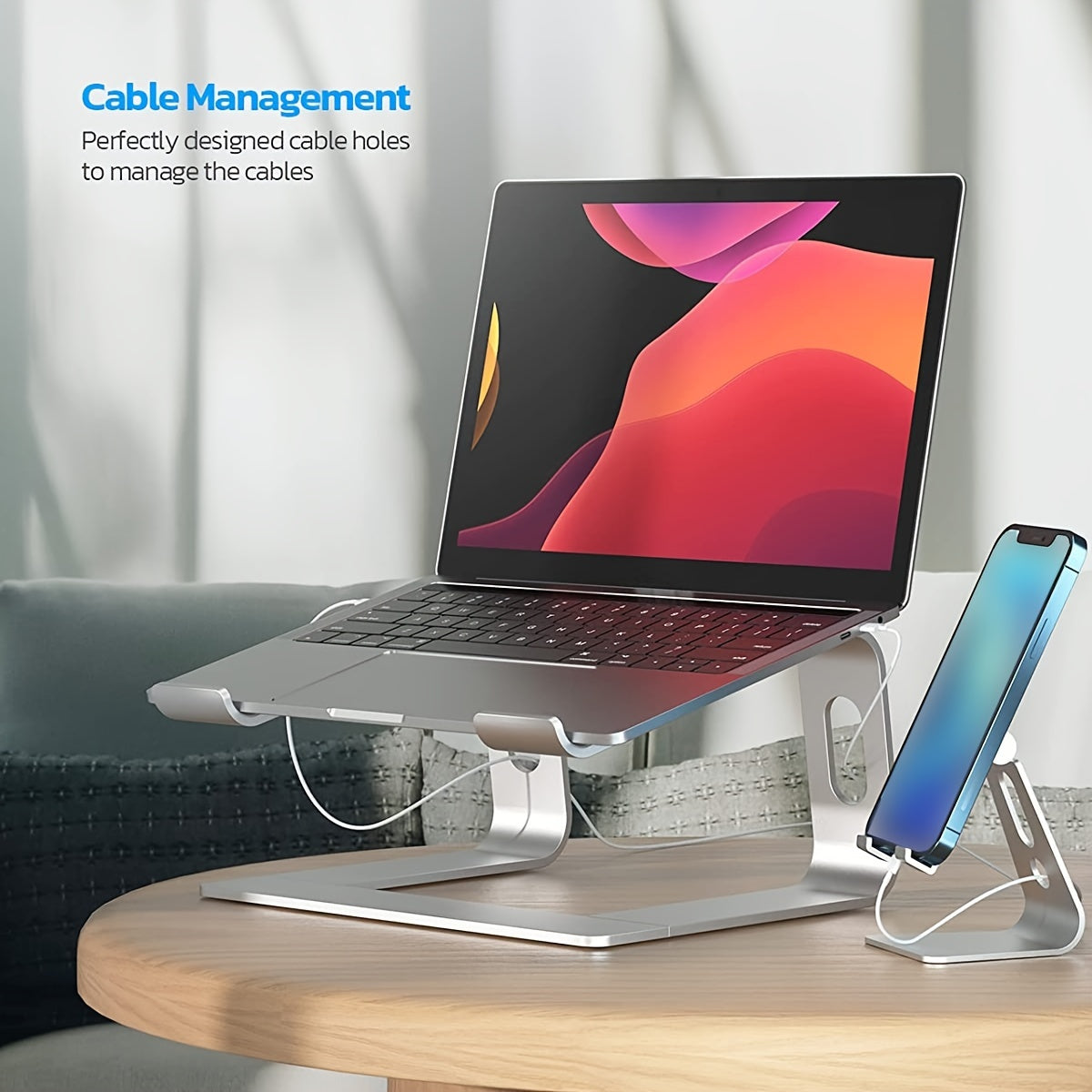 Aluminium Laptopstandaard – Ergonomisch en Ventilerend