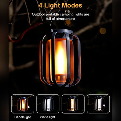Decoratieve lamp | LED lantaarn met vlam effect en warm licht