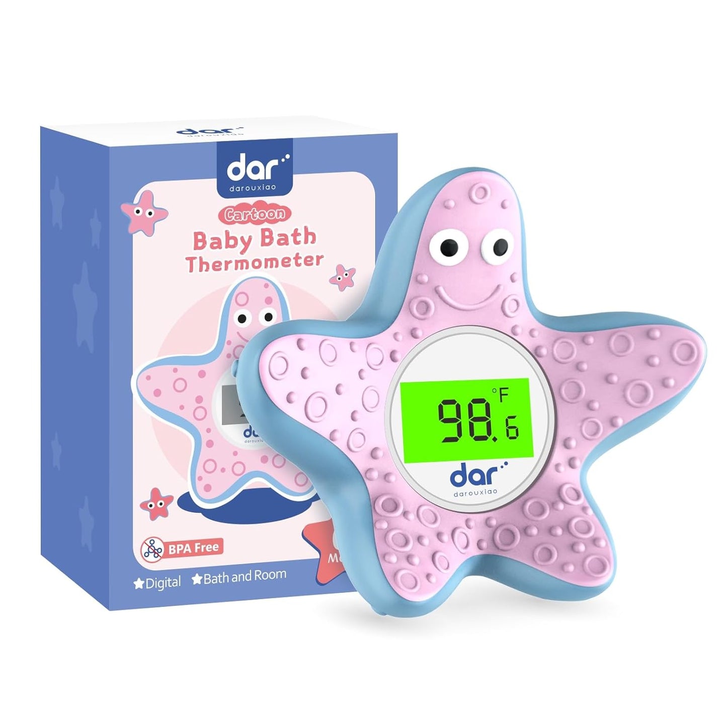 AquaVeilig Baby Badthermometer – Digitaal Display met 3 Kleuren en Temperatuurwaarschuwing
