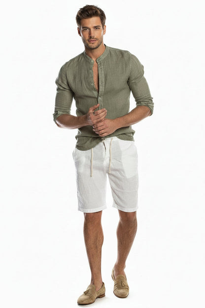 Heren Shirt Regular Fit Knopen Klassieke Kraag Casual Zomer