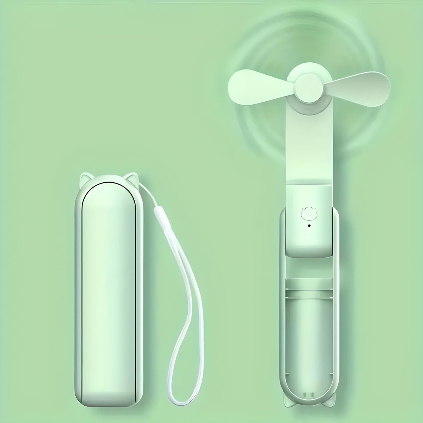 Draagbare Mini Ventilator – Oplaadbare Zakventilator met Powerbank & Zaklamp