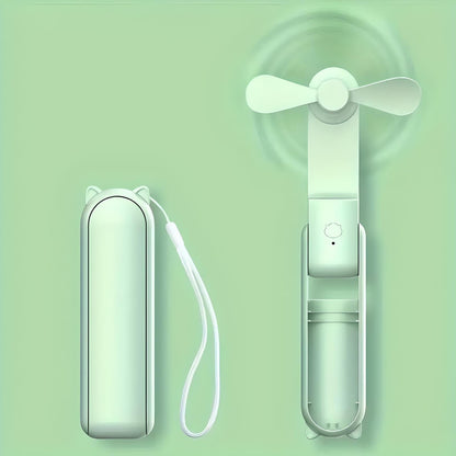 Draagbare Mini Ventilator – Oplaadbare Zakventilator met Powerbank & Zaklamp