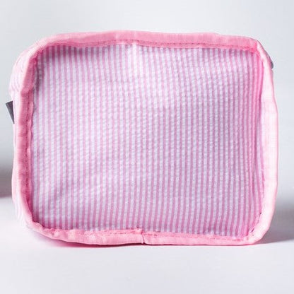 Roze Seersucker Packing Cubes – Organizer Set van 3