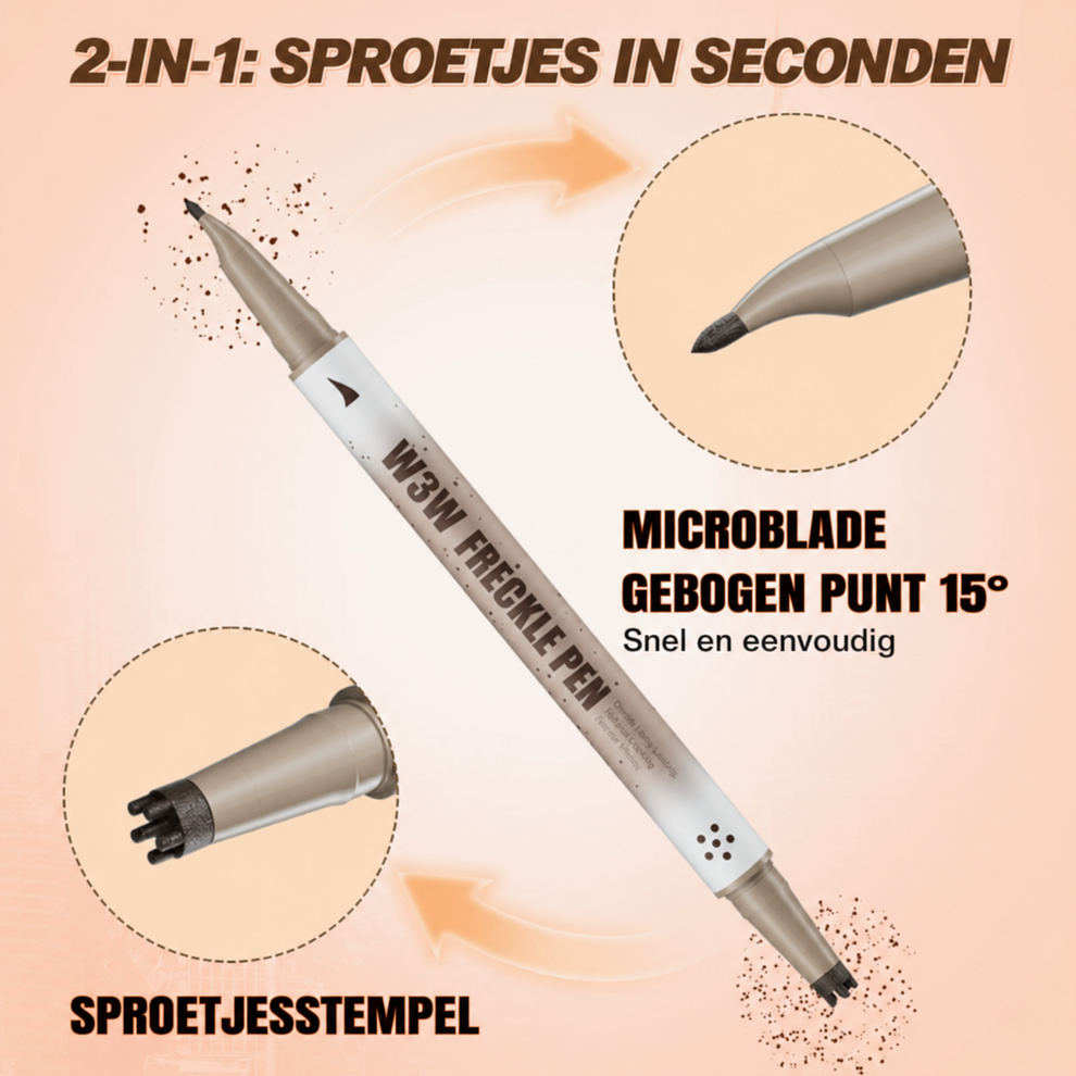W3W Freckle Pen | 2-in-1 Sproetjespen | ByRiv