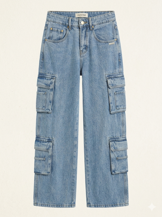 Baggy Cargo Jeans Voor Dames Met Relaxte Pasvorm