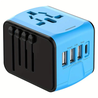 Universele Reisadapter – Wereldstekker met USB & USB-C voor 150+ Landen