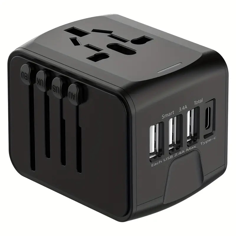Universele Reisadapter – Wereldstekker met USB & USB-C voor 150+ Landen