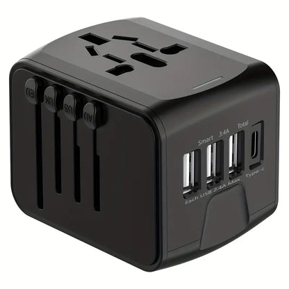 Universele Reisadapter – Wereldstekker met USB & USB-C voor 150+ Landen