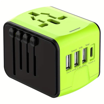 Universele Reisadapter – Wereldstekker met USB & USB-C voor 150+ Landen