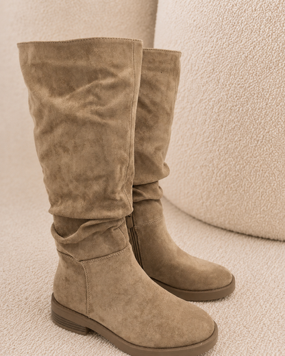 Hoge Dameslaarzen – Khaki