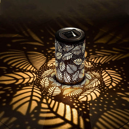 Solar lamp tuin | Zonne energie lamp met bloemen projectie