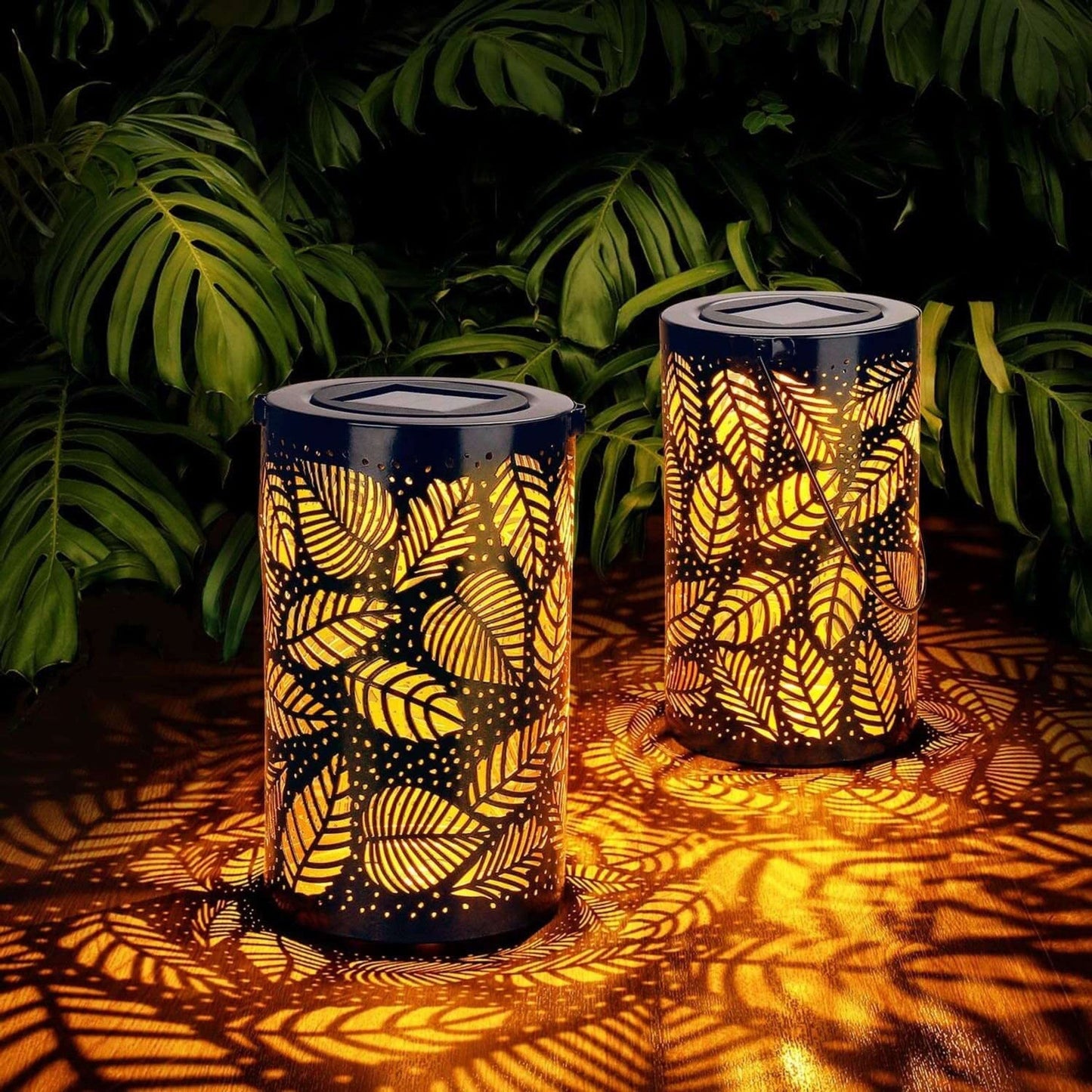Solar lamp tuin | Zonne energie lamp met bloemen projectie