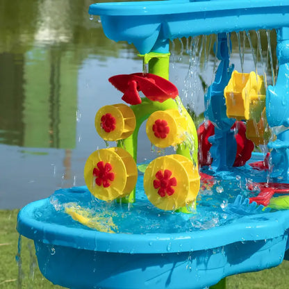 3-Laags Zand en Water Speeltafel met Accessoires voor Kinderen