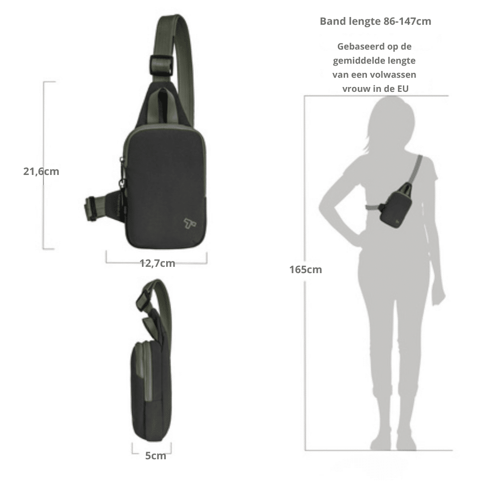 Travelon Voyages Compact Anti-diefstal Sling Tas