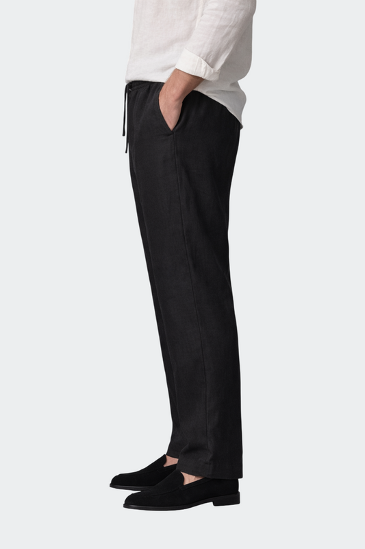 Broek Heren Relaxed Fit Linnen Casual Zomer