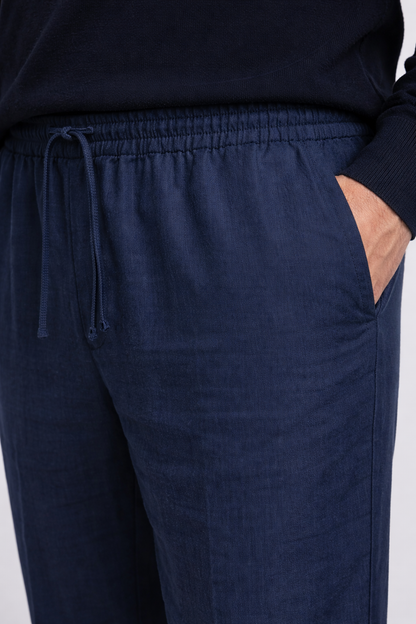 Broek Heren Relaxed Fit Linnen Casual Zomer