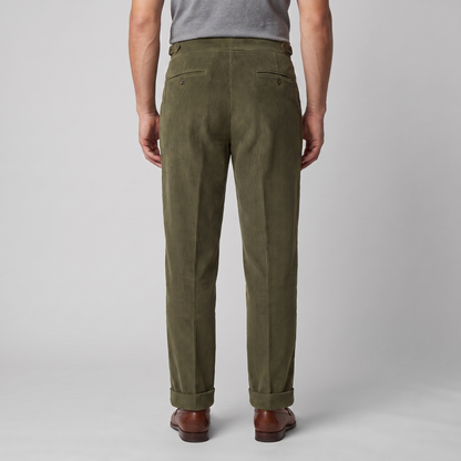 Corduroy Pleated Trousers Heren Klassiek Formeel