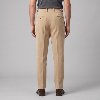 Corduroy Pleated Trousers Heren Klassiek Formeel
