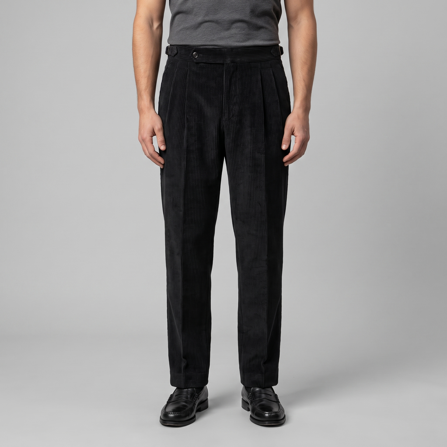 Corduroy Pleated Trousers Heren Klassiek Formeel