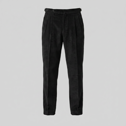 Corduroy Pleated Trousers Heren Tailored Classic Winter
