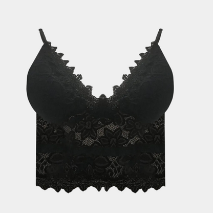 Dames Kanten Cropped Top
