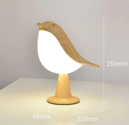 Vogelvormige houten tafellamp – sfeervolle decoratieve nachtlamp