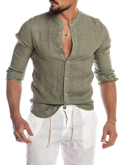 Heren Shirt Regular Fit Knopen Klassieke Kraag Casual Zomer