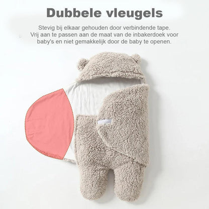 Fluffy Beren wikkeldeken | Warme en knusse baby slaapzak