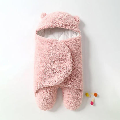 Fluffy Beren wikkeldeken | Warme en knusse baby slaapzak