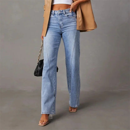 Jeans Wijde Pijpen Dames Casual