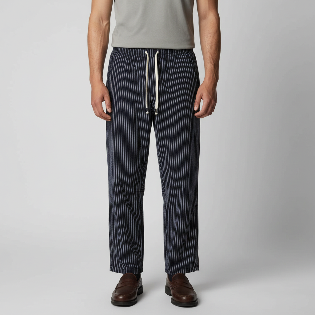 Linnen Broek Heren Elastische Taille Casual Zomer