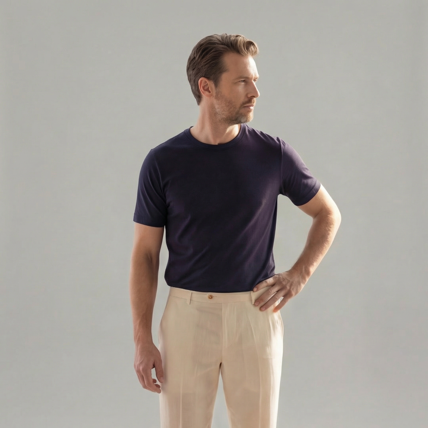 Linnen Broek Heren Zomer Casual Formeel