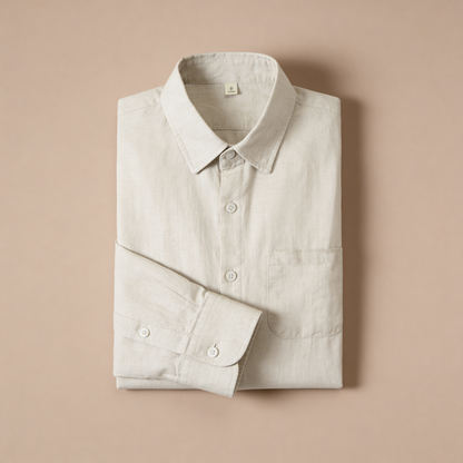 Linnen Shirt Heren Lange Mouwen Casual Zomer