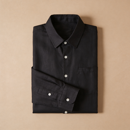 Linnen Shirt Heren Lange Mouwen Casual Zomer