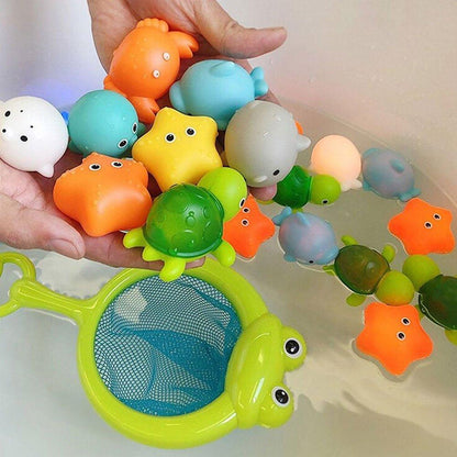 Magische badvriendjes | Badspeeltjes die oplichten in het water