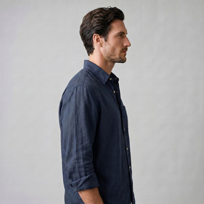 Overhemd Heren Oversized Lange Mouwen Casual