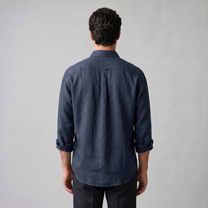 Overhemd Heren Oversized Lange Mouwen Casual