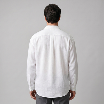 Overhemd Heren Oversized Lange Mouwen Casual