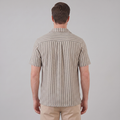 Overhemd Heren Verticale Strepen Resort Casual Zomer