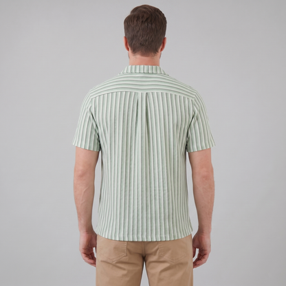 Overhemd Heren Verticale Strepen Resort Casual Zomer