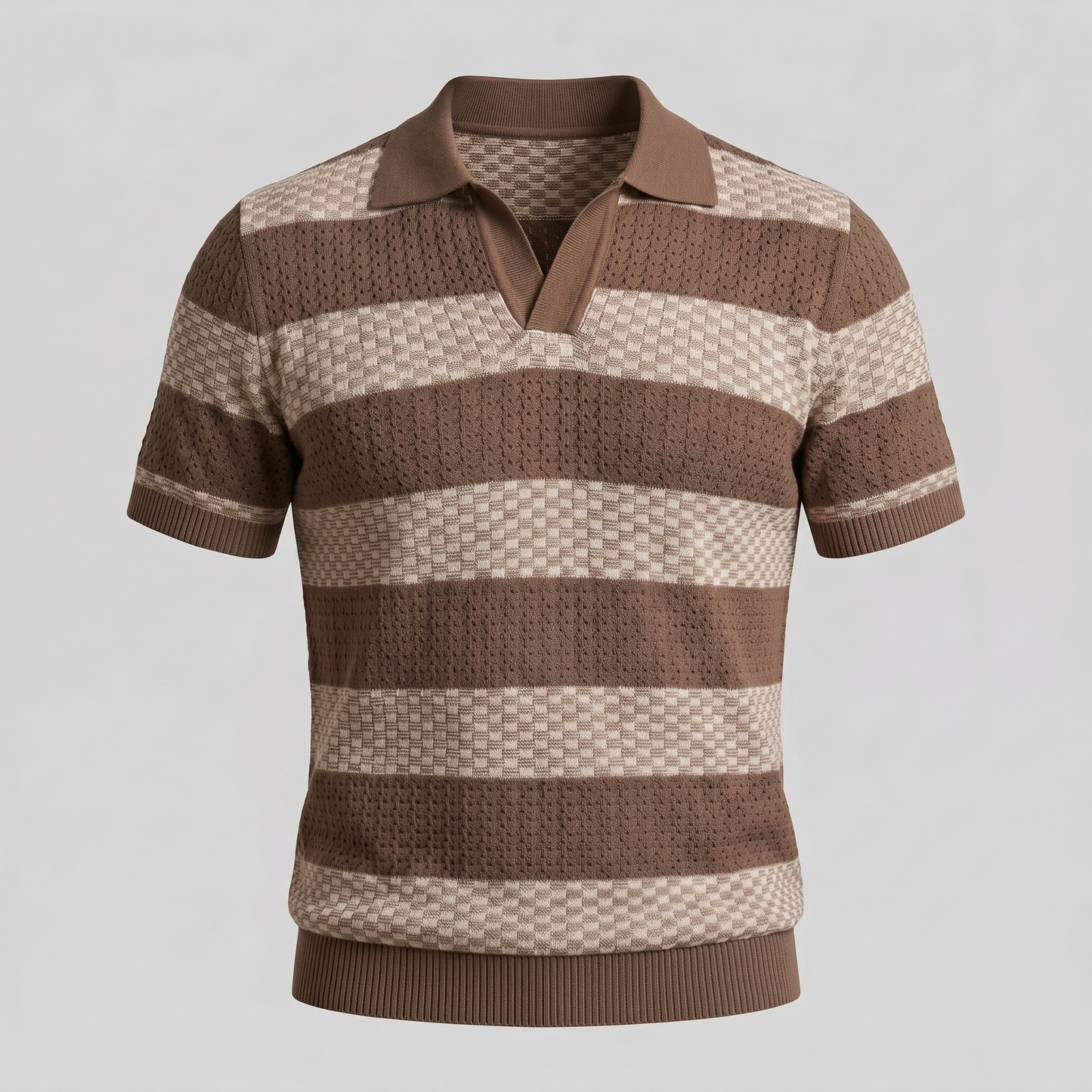 Polo Lange Mouwen Heren Smart Casual Gestreept