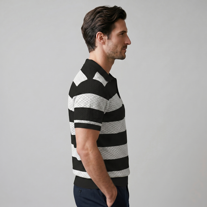 Polo Lange Mouwen Heren Smart Casual Gestreept