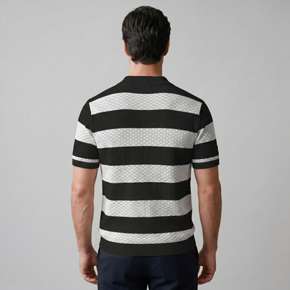 Polo Lange Mouwen Heren Smart Casual Gestreept
