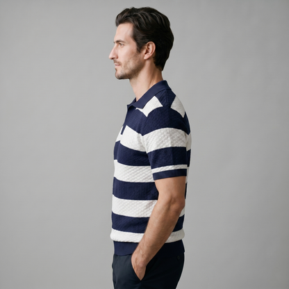 Polo Lange Mouwen Heren Smart Casual Gestreept